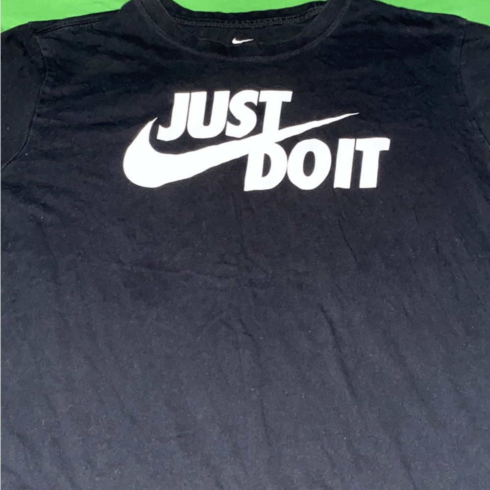 Nike Black Tee with White Logo